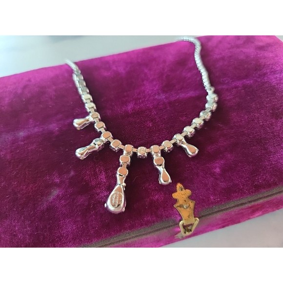 Joseph Weisner NY Clear Rhinestone Necklace - Picture 9 of 10